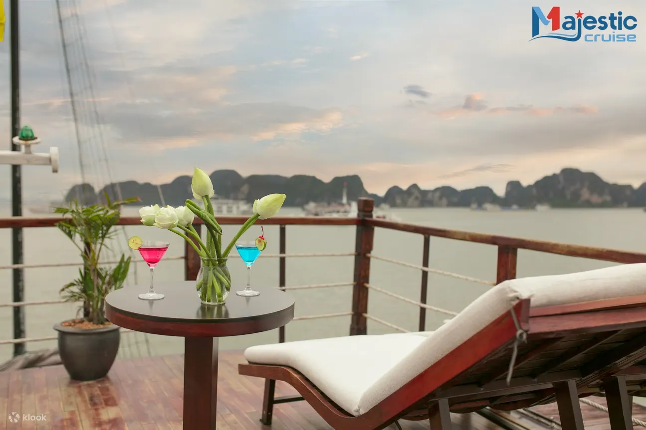 sun deck in hanoi bay cruise 